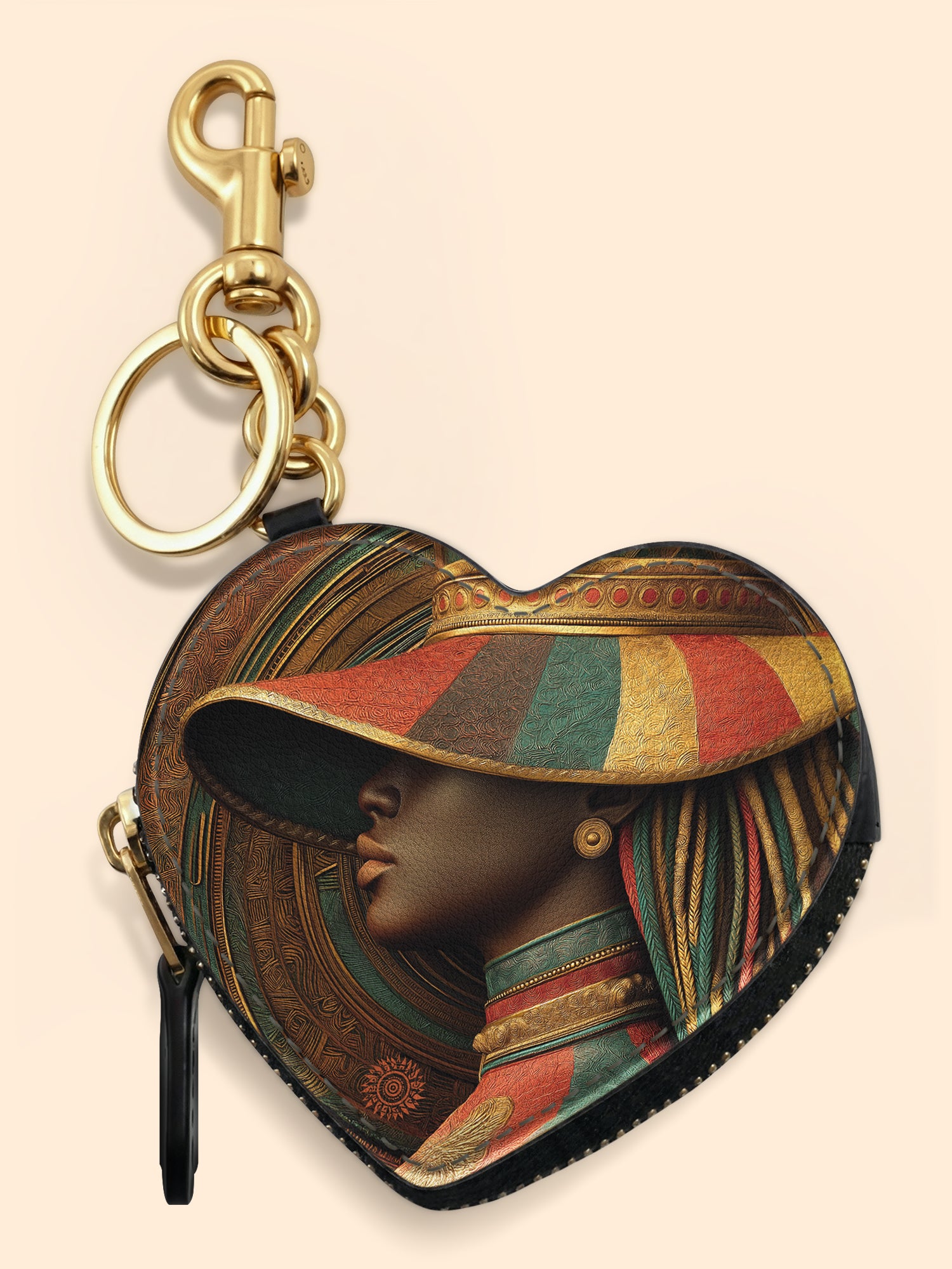 Veiled Pride Heart Coin Pouch Bag Charm QR0TV024