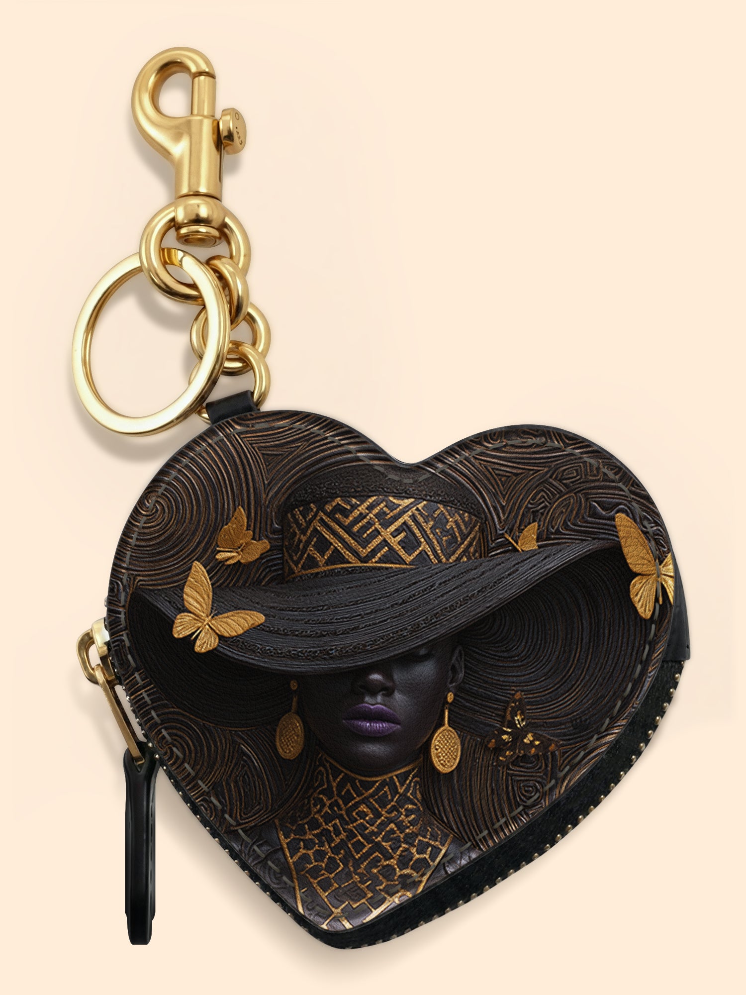 Voices of Glory Heart Coin Pouch Bag Charm QR0XD722