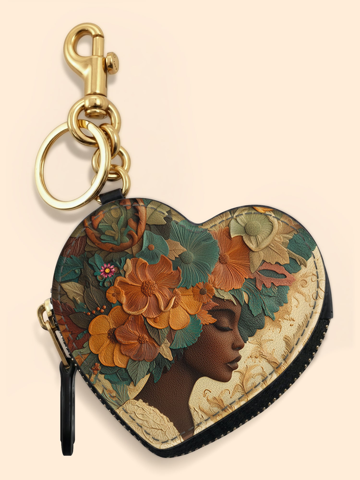 Blossom Divinity Heart Coin Pouch Bag Charm QR0HH070