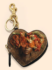 Floral Goddess Heart Coin Pouch Bag Charm QR0TV043