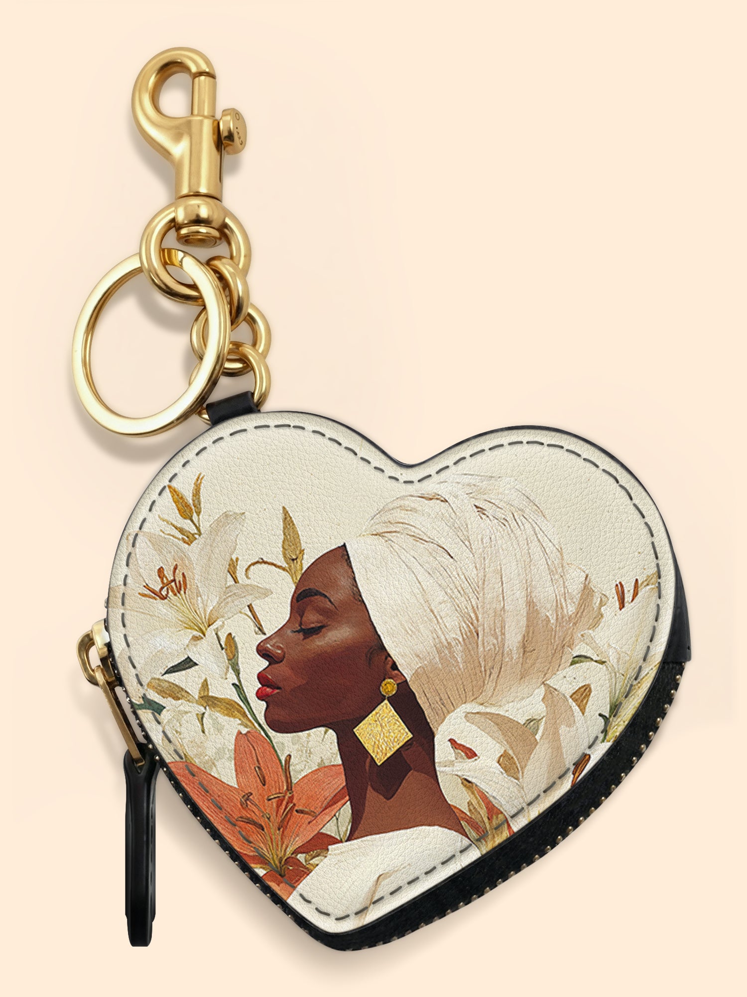 The Purity of Grace Heart Coin Pouch Bag Charm QR0HH160