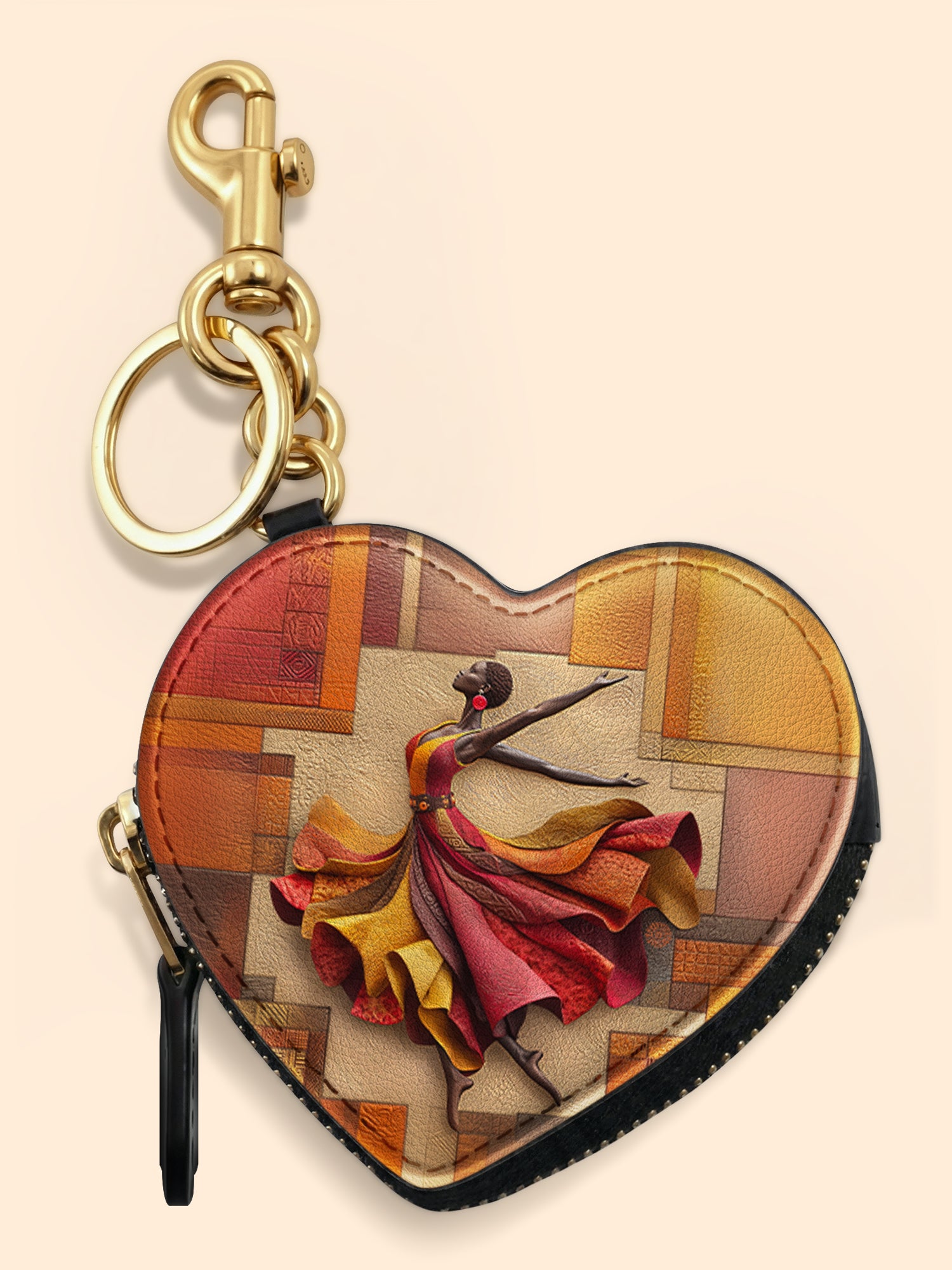 Rhythm of the Soul Heart Coin Pouch Bag Charm QR0TD090