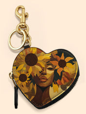 Blooming Within Heart Coin Pouch Bag Charm QR0TV021