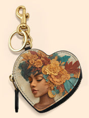 Autumn Radiance Heart Coin Pouch Bag Charm QR0HH074