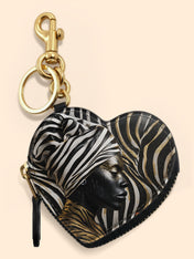 Aardwolf Aura Heart Coin Pouch Bag Charm QR0HH095