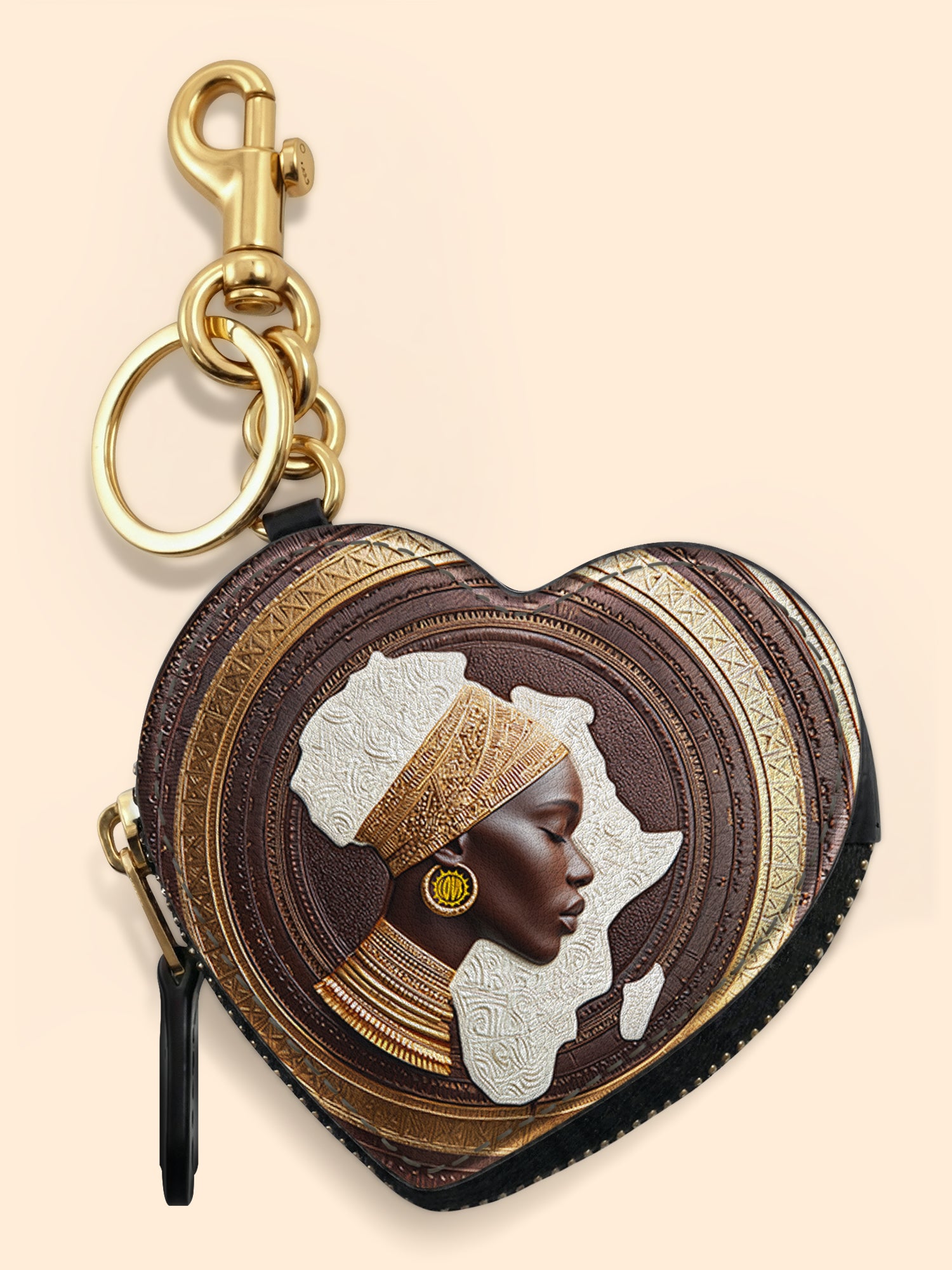 Motherland Grace Heart Coin Pouch Bag Charm QR0TV199