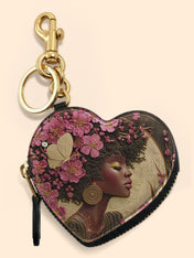 Addis Ababa Heart Coin Pouch Bag Charm QR0HH017