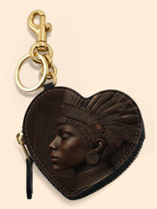 Back To Africa V1 Heart Coin Pouch Bag Charm QR0XD730