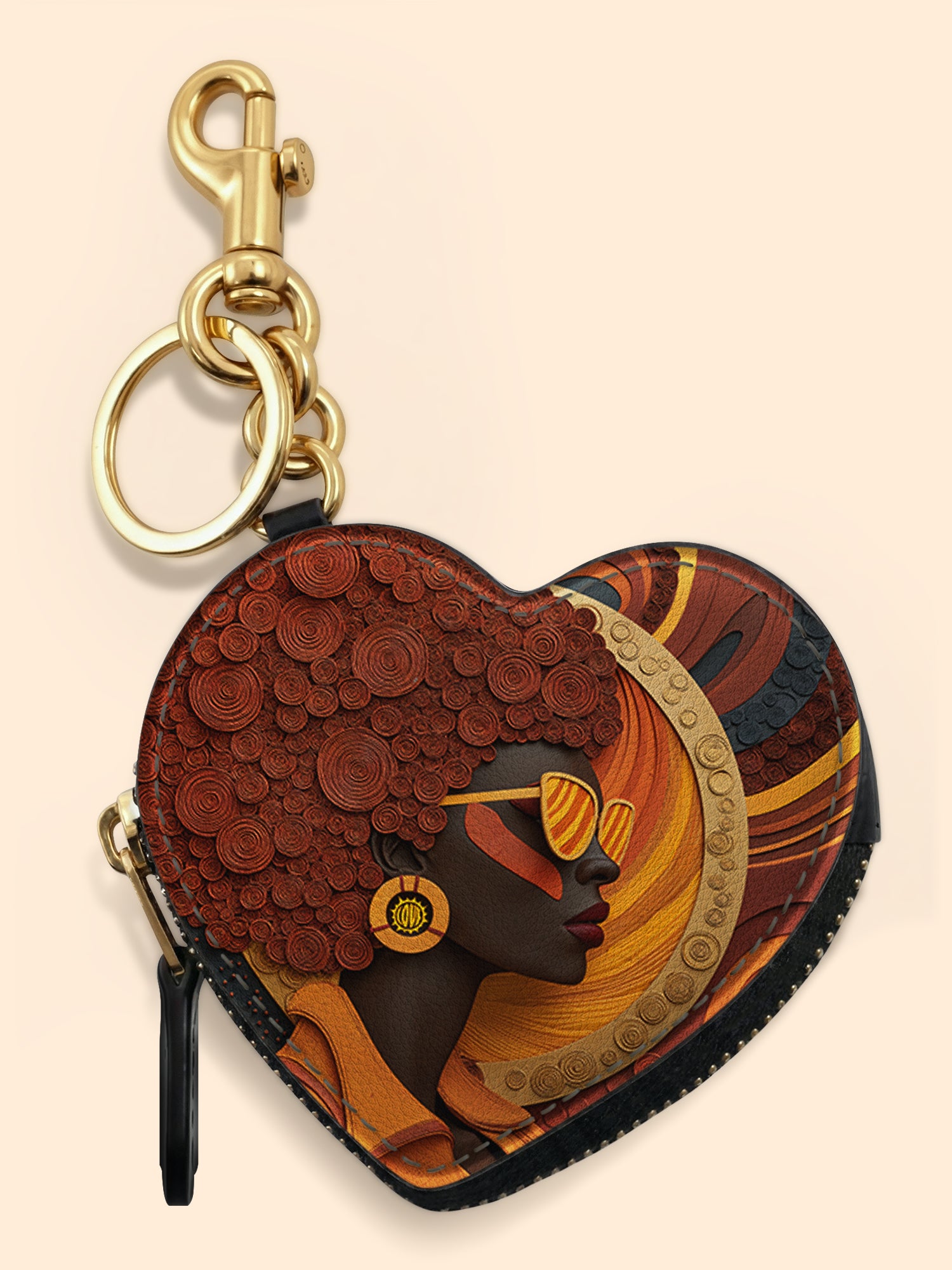 Royal Vision Heart Coin Pouch Bag Charm QR0TD313