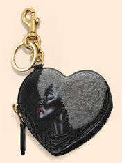 Silver Crown Matriarch Heart Coin Pouch Bag Charm QR0XD1034