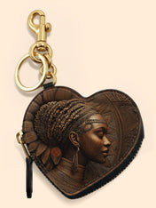 Aasha Africa Heart Coin Pouch Bag Charm QR0XD607