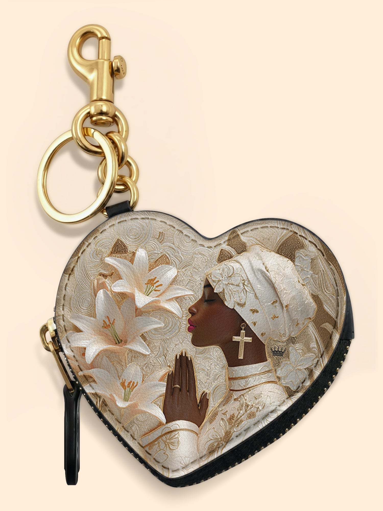 🎁 Divine Melanin Heart Coin Pouch Bag Charm QR0TD553 (100% off)