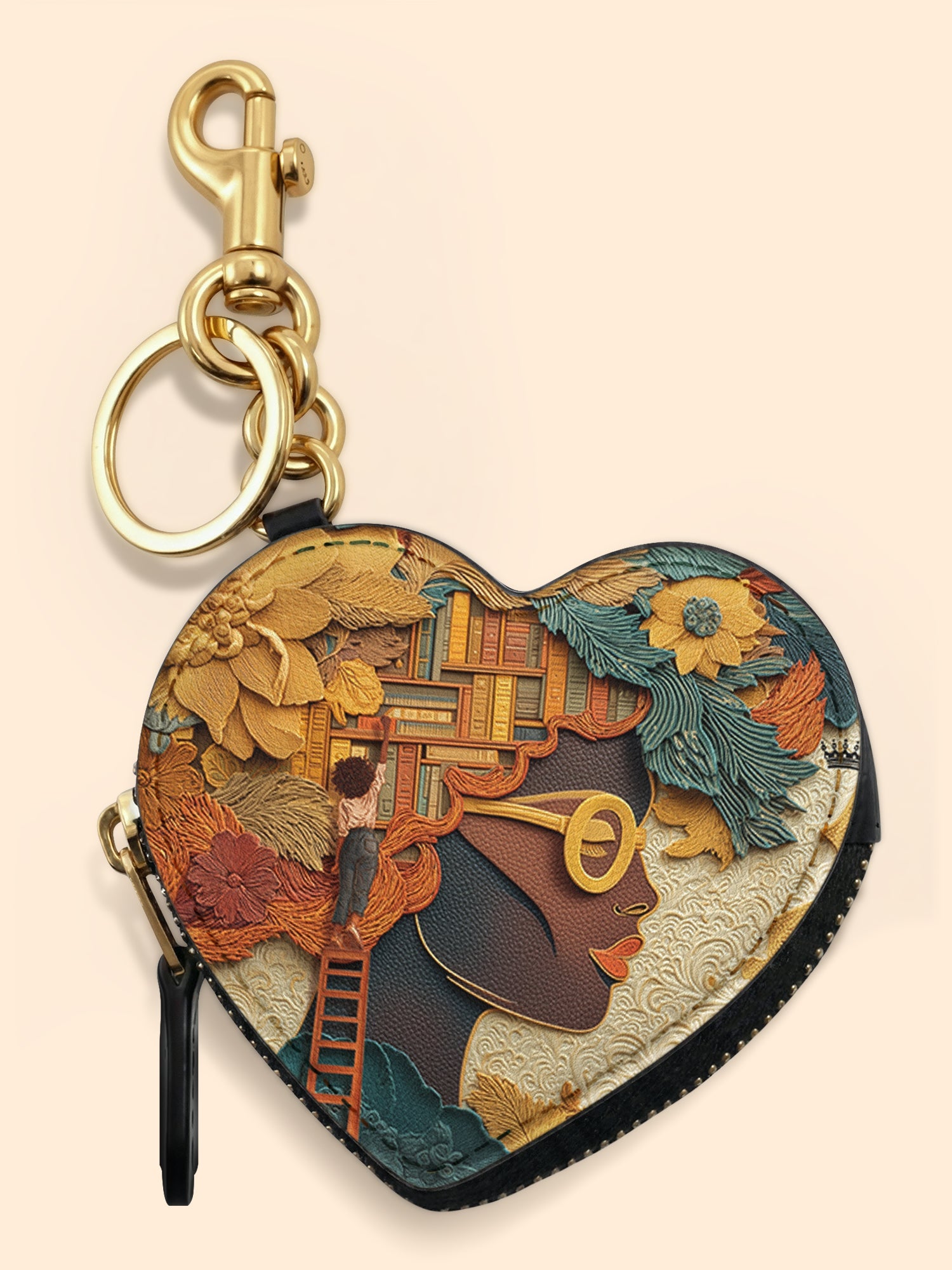🎁 Bound by Knowledge Heart Coin Pouch Bag Charm QR0TD032 (100% off)