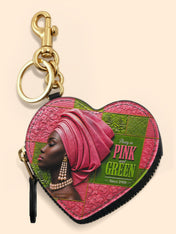 Pink Sovereign Heart Coin Pouch Bag Charm QR0TD709