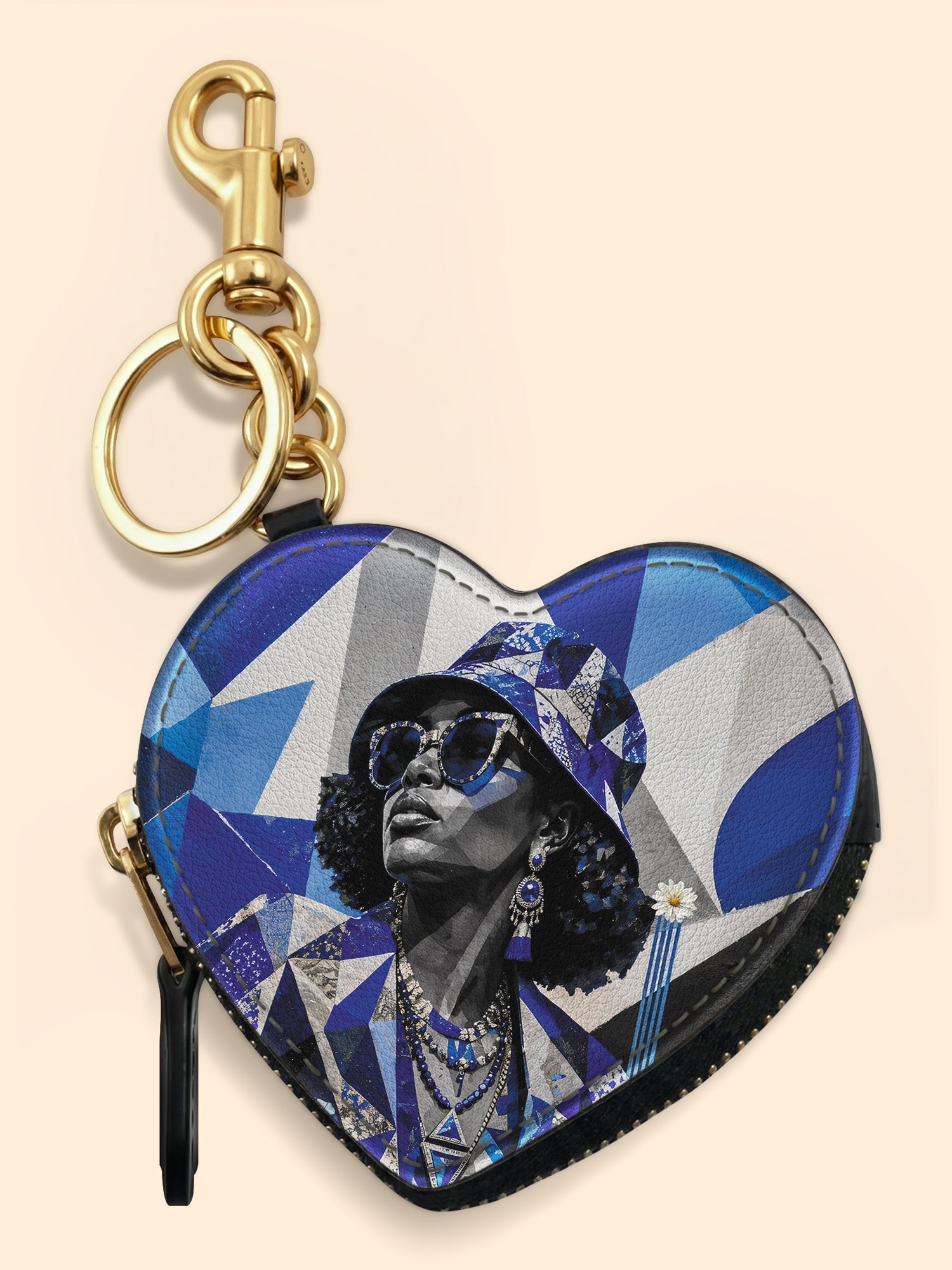 🎁 Sapphire Dove Heart Coin Pouch Bag Charm QR0HH214 (100% off)