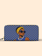 Blue Gold Legacy Slimline Zippy Wallet QR0TV286