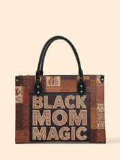 Black Mom Magic Premium Leather Handbag QR0TD657