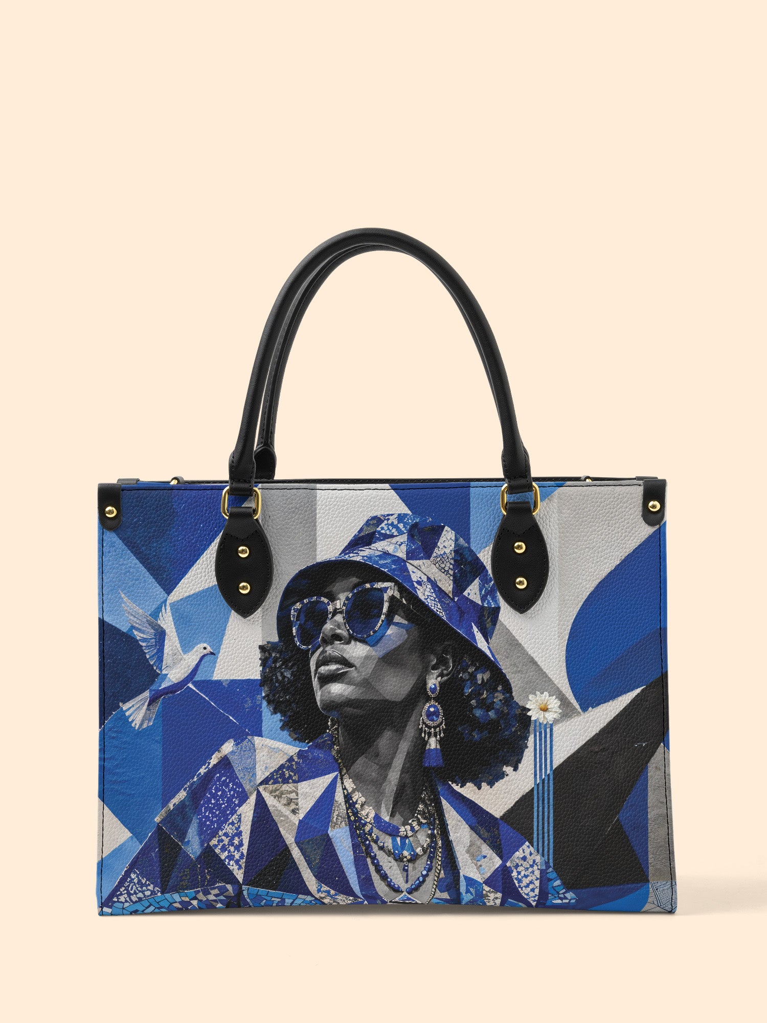 Sapphire Dove Premium Leather Handbag QR0HH214