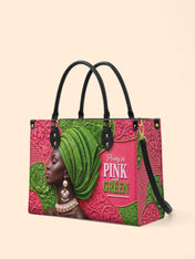 Divine Green Premium Leather Handbag QR0TD705