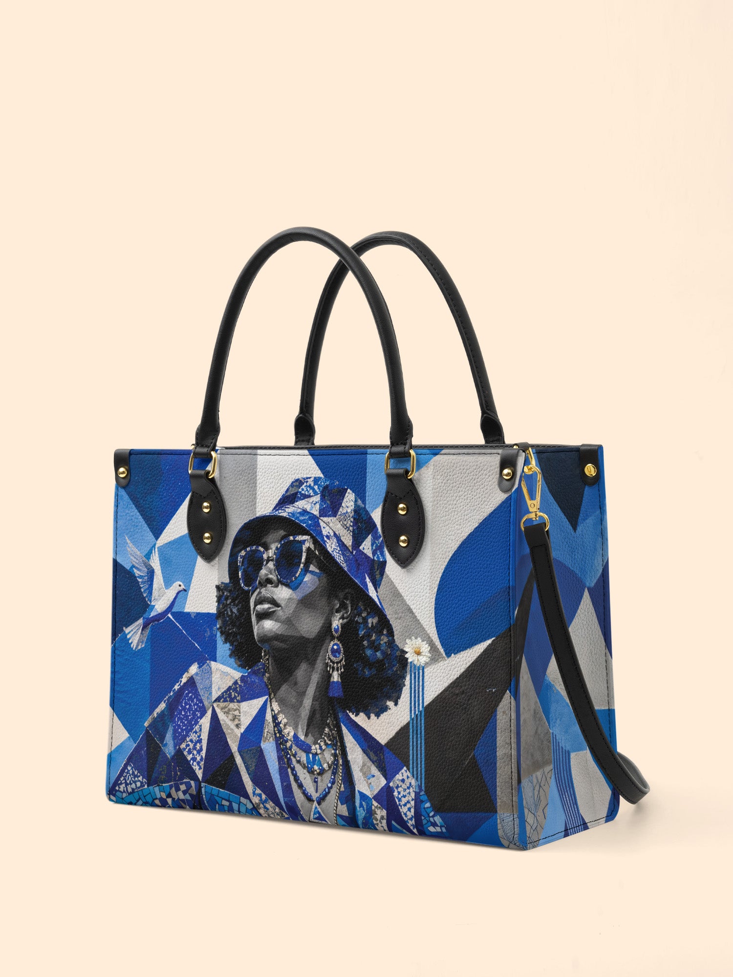 Sapphire Dove Premium Leather Handbag QR0HH214