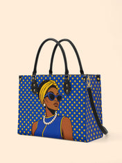 Blue Gold Legacy Premium Leather Handbag QR0TV286