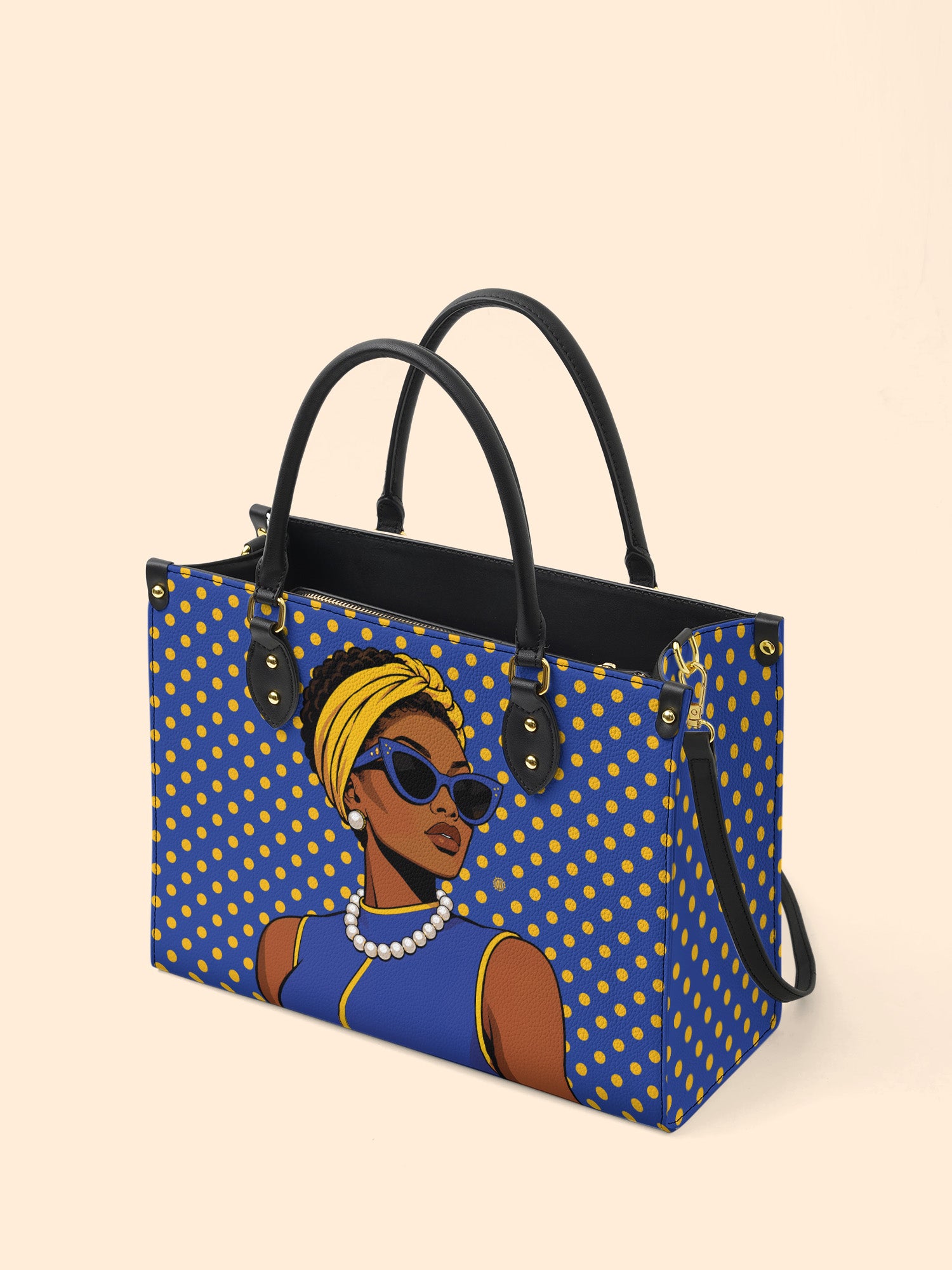 Blue Gold Legacy Premium Leather Handbag QR0TV286