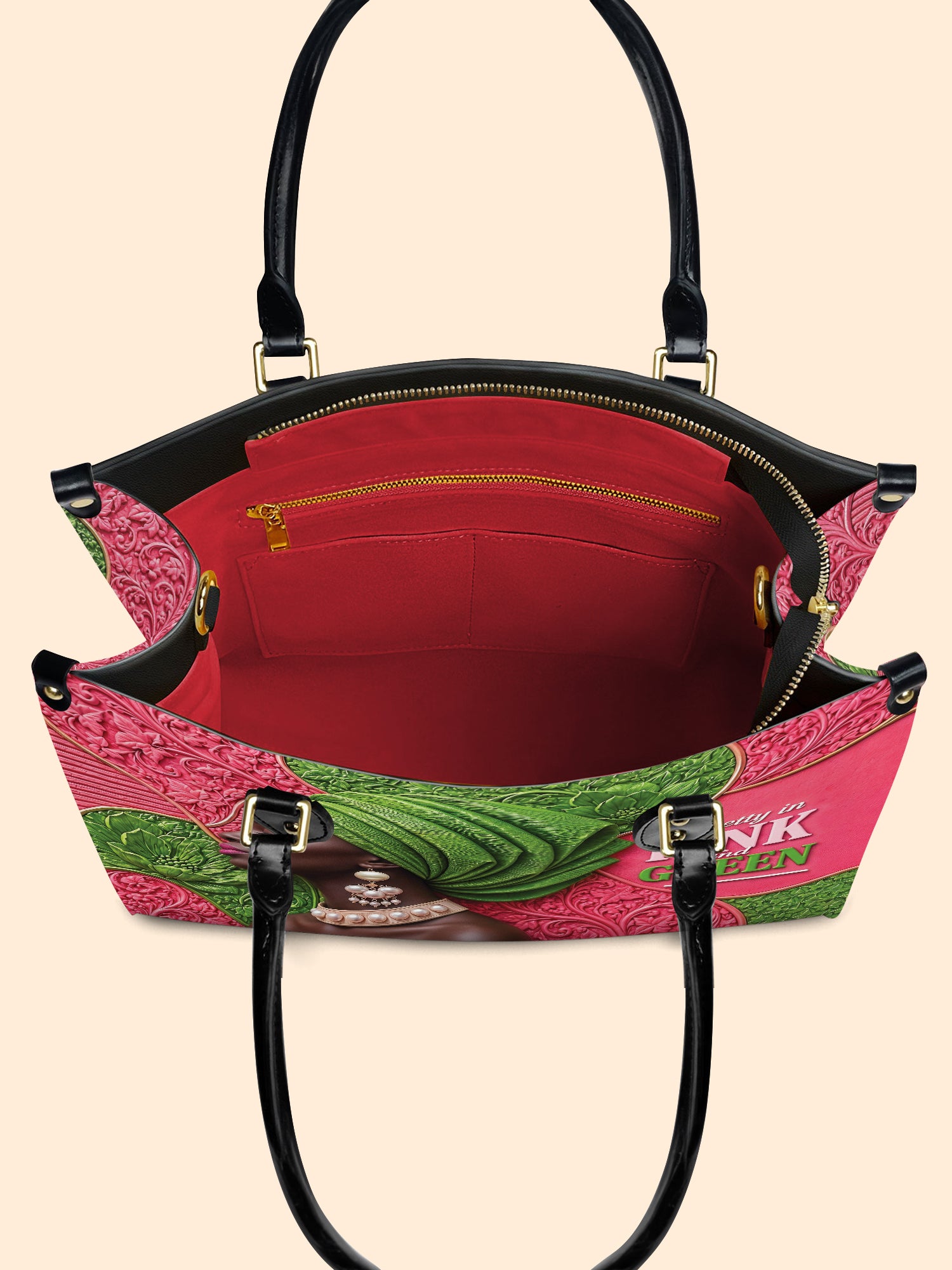 Divine Green Premium Leather Handbag QR0TD705