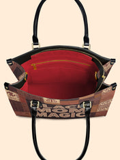 Black Mom Magic Premium Leather Handbag QR0TD657
