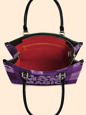 Black Mom Magic Amethyst Premium Leather Handbag QR0TD661