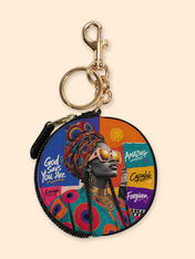 Boldly Blessed Circular Coin Pouch Bag Charm QR0TV275