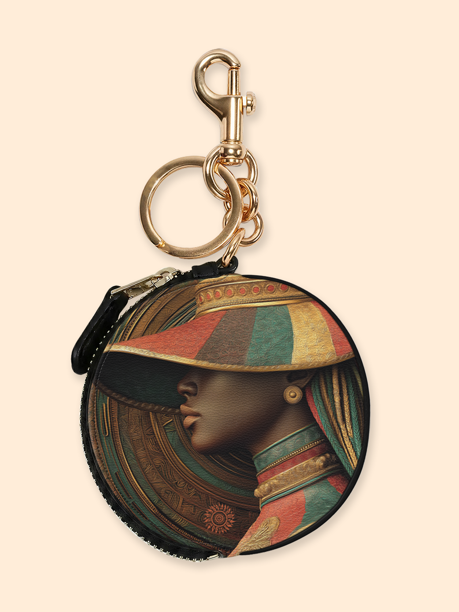 Veiled Pride Circular Coin Pouch Bag Charm QR0TV024