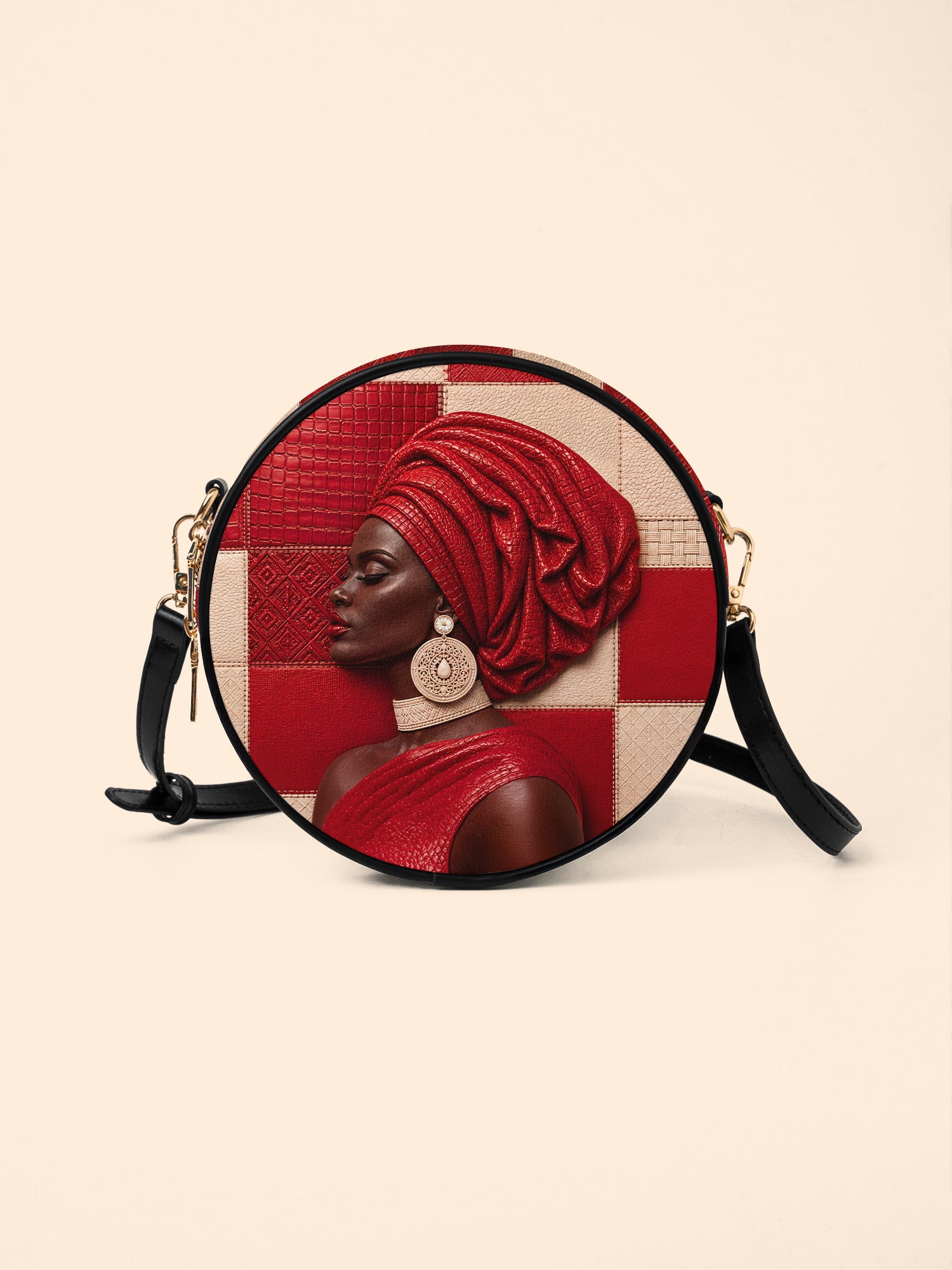Draped in Crimson Circle Crossbody Bag QR0XD500