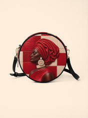 Draped in Crimson Circle Crossbody Bag QR0XD500