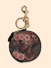African Allure Circular Coin Pouch Bag Charm QR0XD531