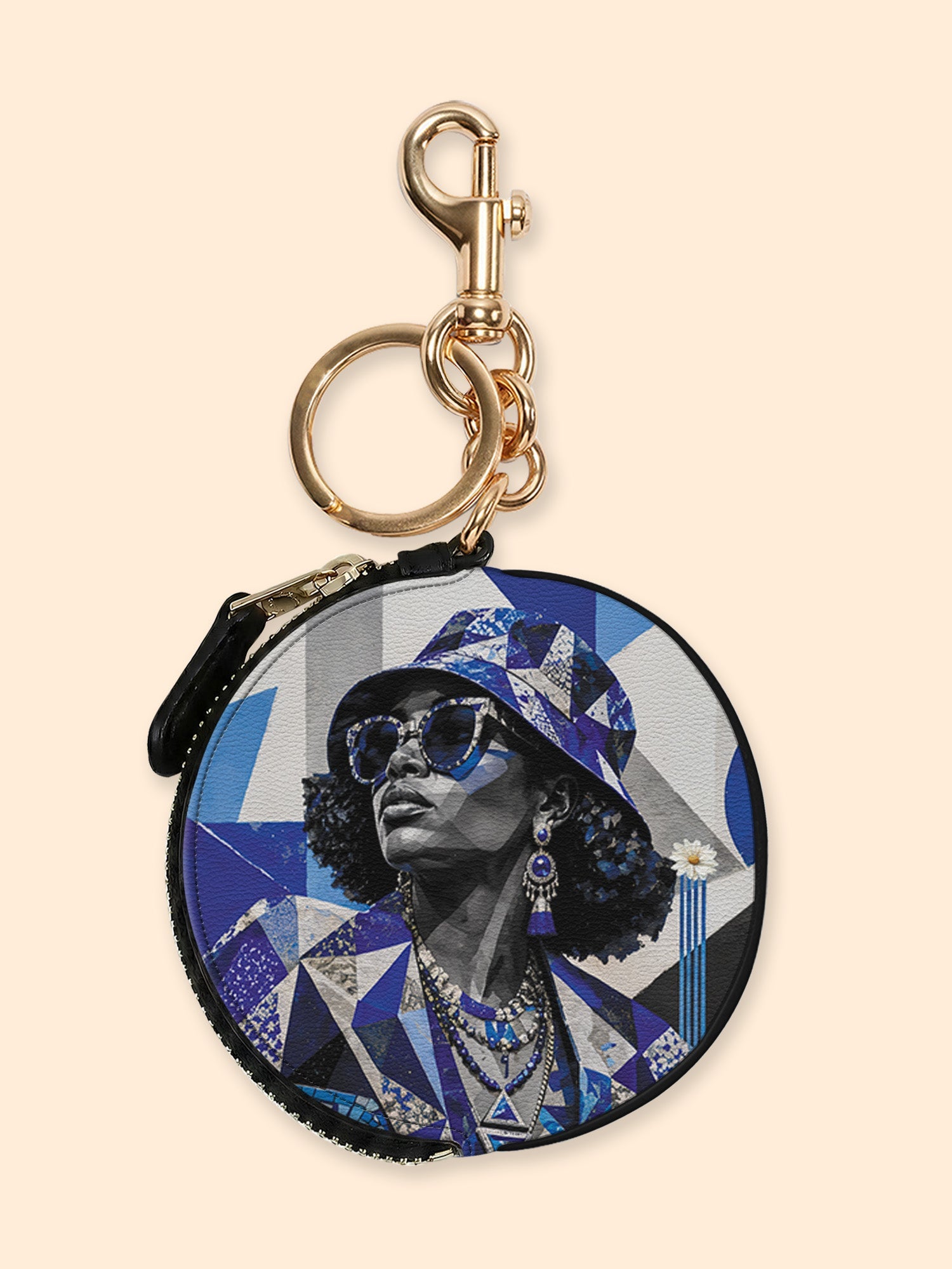 🎁 Sapphire Dove Circular Coin Pouch Bag Charm QR0HH214 (100% off)