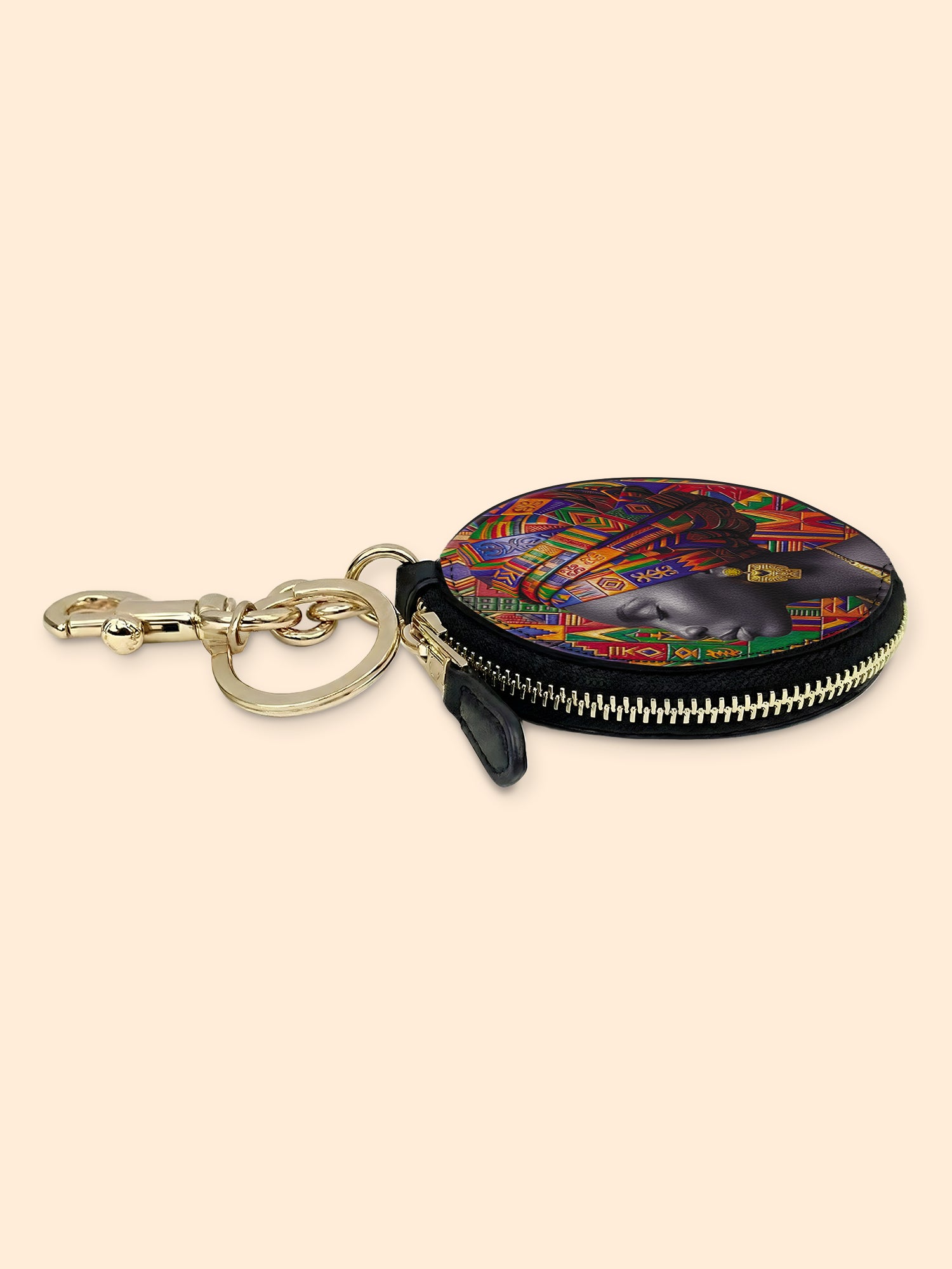 Rooted Aura Circular Coin Pouch Bag Charm QR0TD702