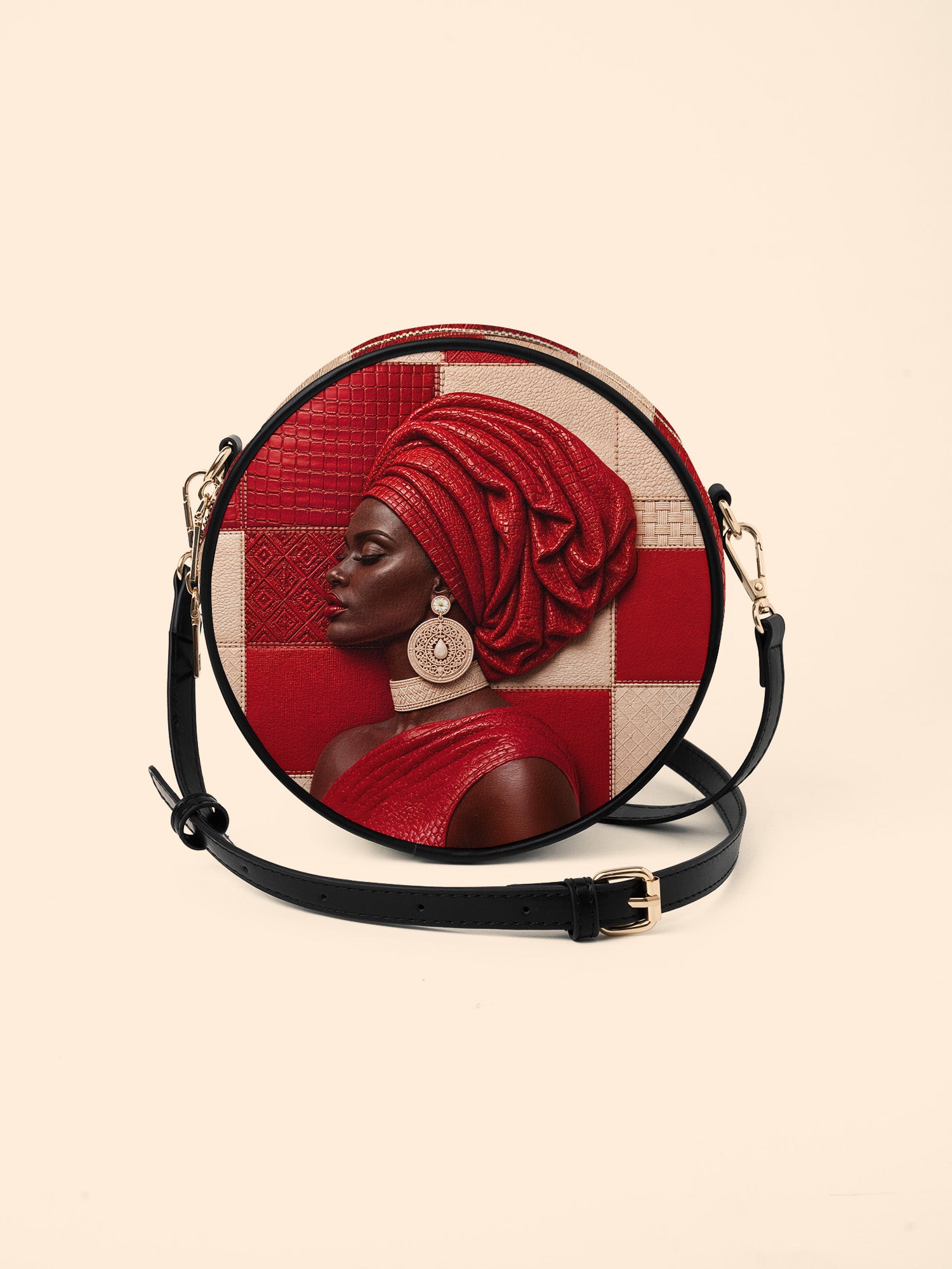Draped in Crimson Circle Crossbody Bag QR0XD500