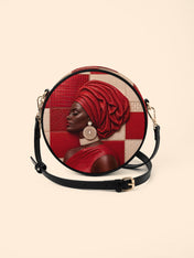 Draped in Crimson Circle Crossbody Bag QR0XD500