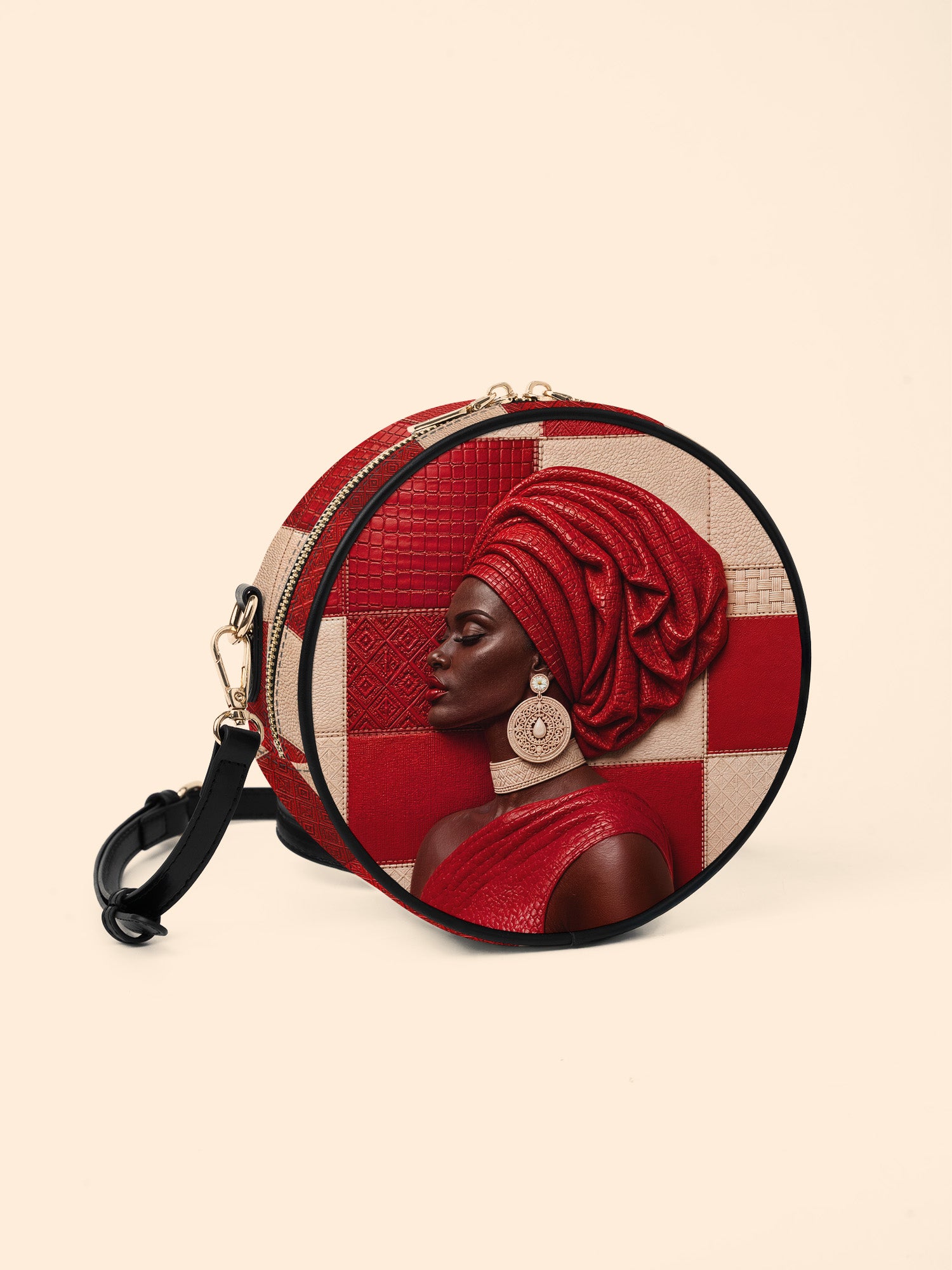 Draped in Crimson Circle Crossbody Bag QR0XD500
