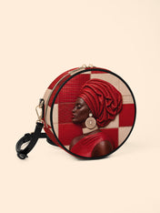 Draped in Crimson Circle Crossbody Bag QR0XD500