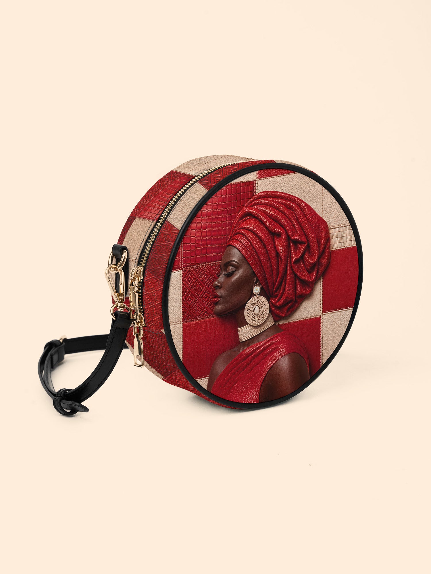 Draped in Crimson Circle Crossbody Bag QR0XD500