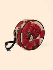 Draped in Crimson Circle Crossbody Bag QR0XD500