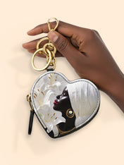 African Aureole Heart Coin Pouch Bag Charm QR0XD532