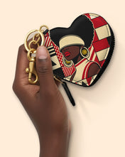 Echoes of Excellence Heart Coin Pouch Bag Charm QR0XD600