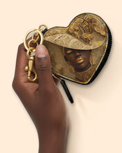 Royal Praise Heart Coin Pouch Bag Charm QR0XD685