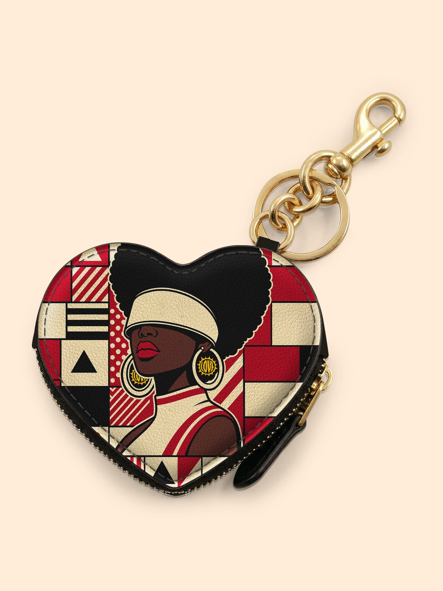 Echoes of Excellence Heart Coin Pouch Bag Charm QR0XD600