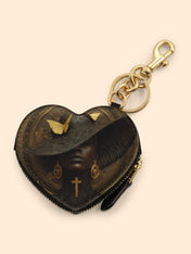 Ancestral Hymn Heart Coin Pouch Bag Charm QR0XD683