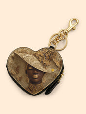Royal Praise Heart Coin Pouch Bag Charm QR0XD685
