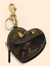 Ancestral Hymn Heart Coin Pouch Bag Charm QR0XD683