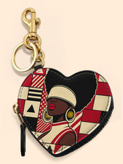 Echoes of Excellence Heart Coin Pouch Bag Charm QR0XD600
